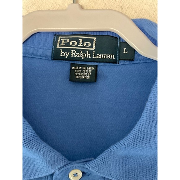 Polo Ralph Lauren Polo Shirt Classic Fit Short Sleeve Casual Blue L - Picture 4 of 7